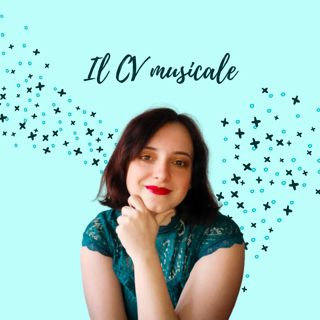 Vittoria Ecclesia sorride con il mento appoggiato alla mano, sotto il titolo «Il CV musicale»